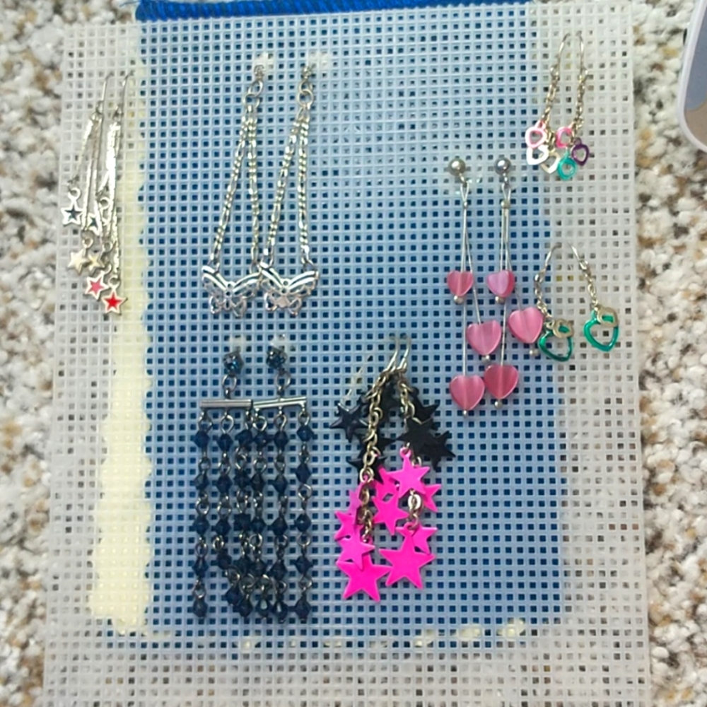 7 Sets Assorted Dangling Earrings